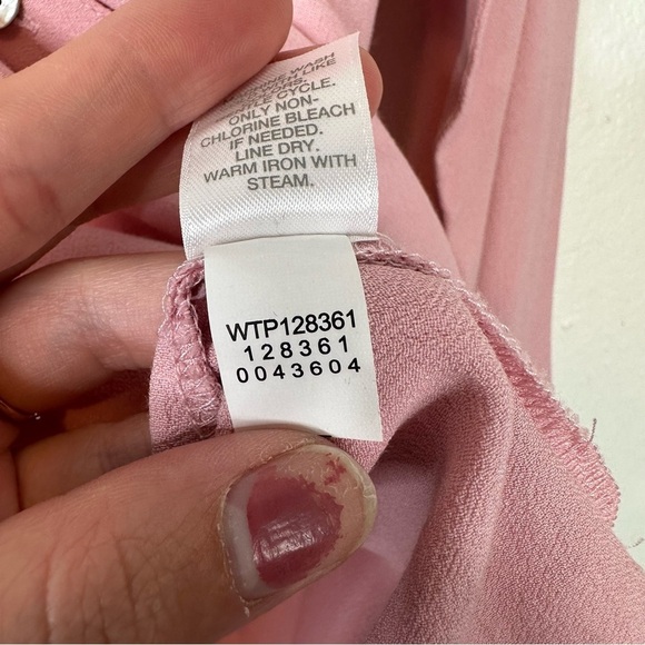 J. Jill button down blouse bubblegum pink Barbie barbiecore business casual fall - Picture 8 of 9